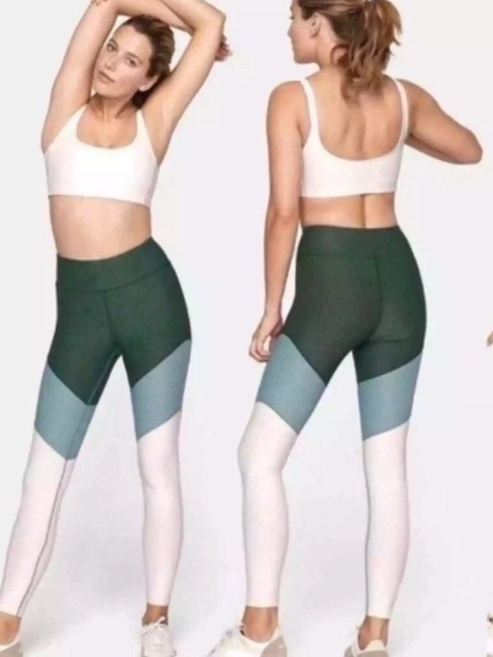 Outdoor Voices Colorblock High-Rise 7/8 Spring Leggings Hunter Slate Ballet S